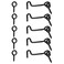 Sdstone Cabin Gate Hook and Eye Latch Swivel Window Latch with Mounting Screws Carbon Steel17 inch 5PCS