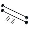 TalyRob 12 Privacy Hook and Eye LatchHeavy Duty Stainless Steel Barn Door Hook for Sliding DoorGarageWindowCabinBathroomClosetBedroom Black2 Pack