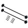 TalyRob 12 Privacy Hook and Eye LatchHeavy Duty Stainless Steel Barn Door Hook for Sliding DoorGarageWindowCabinBathroomClosetBedroom Black2 Pack
