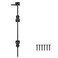 YONSIN 18 Cane Bolt Heavy Duty Drop Rod Gate Stopper Hardware Black Finish