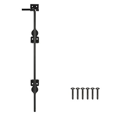 YONSIN 18 Cane Bolt Heavy Duty Drop Rod Gate Stopper Hardware Black Finish