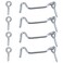 ZXUEZHENG 4Pcs 5 inches Cabin Hook Eye Latch Gate Door Swivel Window Door Hook with Mounting Screws