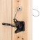 HILLMASTER Self Locking Gate Latch for Wooden Fence Heavy DutyGravity Lever Fence Door Latches with Steel Spring Cable Pull String Gate Hardware Gate Lock for Outdoor Secure PoolGardenBlack Finish