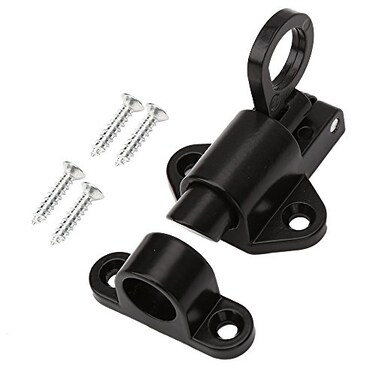 szzijia Black Aluminum Alloy Safety Resilient Security Automatic Window Gate Lock Spring Barrel Slide Bolt Latch for Window Cabinet