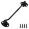 Antrader 6inch Solid Thicken Stainless Steel Hook Eye Latch Safety Cabin Door Window Lock Sliding Barn Door Latch Lock with Screws Black