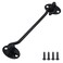 Antrader 6inch Solid Thicken Stainless Steel Hook Eye Latch Safety Cabin Door Window Lock Sliding Barn Door Latch Lock with Screws Black