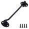 Antrader 6inch Solid Thicken Stainless Steel Hook Eye Latch Safety Cabin Door Window Lock Sliding Barn Door Latch Lock with Screws Black
