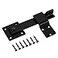 HILLMASTER Sturdy 6 Farm Flip Fence Gate Latch Barn Door Lock Flip Latch Hardware Rustic Gate Lock for Cabinet Shed Sliding Doors Matte Black