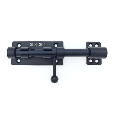 FITHACE 6in Slide Bolt Gate Latch 304 Stainless Steel Barrel Bolt Latch Heavy Duty Door Security Lock Thickened Door Latches Hardware with Mounting Screws for Barn Fence Shed Basement