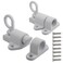 bociloy Aluminum Alloy SelfClosing Latches White Automatic Spring Door Lock Security Window Gate Lock Barrel Bolt SelfLocking Latches with Screws 2pcs