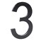 BetLight 8 Inch Modern House Numbers Premium Aluminum Floating Home Address Number with Elegant Sophisticated Brushed Finish Black Number 3