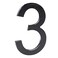 BetLight 8 Inch Modern House Numbers Premium Aluminum Floating Home Address Number with Elegant Sophisticated Brushed Finish Black Number 3