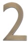 ARCHITECTURAL MAILBOXES Architectural Mailboxes 3582AB2 4 inch Solid Floating House Number 2 Antique Brass
