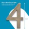 ARCHITECTURAL MAILBOXES Architectural Mailboxes 3582AB2 4 inch Solid Floating House Number 2 Antique Brass