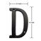 BetLight 51 Inch High Cast Iron House Letter Solid Home Address Letter Elegant Black Brown Finished Matching Perfect with 55 Inch House Numbers Letter D