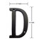 BetLight 51 Inch High Cast Iron House Letter Solid Home Address Letter Elegant Black Brown Finished Matching Perfect with 55 Inch House Numbers Letter D