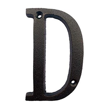 BetLight 51 Inch High Cast Iron House Letter Solid Home Address Letter Elegant Black Brown Finished Matching Perfect with 55 Inch House Numbers Letter D