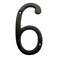 BetLight 55 Inch High Cast Iron House Number Solid Home Address Numbers Elegant Black Brown Finished Easy Install With Matching Screws Number 6