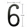 BetLight 55 Inch High Cast Iron House Number Solid Home Address Numbers Elegant Black Brown Finished Easy Install With Matching Screws Number 6