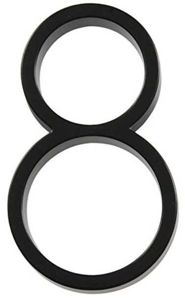 HILLMAN Distinctions Distinctions 843198 Black Floating Mount 5Inch House Number 8