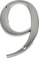 Hillman Distinctions by 843329 4Inch Brushed Nickel FlushMount House Number 9