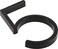 HILLMAN Distinctions Distinctions Floating House Number 5 Black 5 Zinc DieCast Address Number for Front Door Mailbox Wall and Exterior House Address Display Flush or Floating Mount Hardware Included