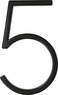 HILLMAN Distinctions Distinctions Floating House Number 5 Black 5 Zinc DieCast Address Number for Front Door Mailbox Wall and Exterior House Address Display Flush or Floating Mount Hardware Included
