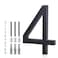 YIPLED Floating House Number 4 6 Inch Modern House Numbers for Home Mailbox Street Black