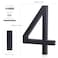 YIPLED Floating House Number 4 6 Inch Modern House Numbers for Home Mailbox Street Black