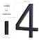 YIPLED Floating House Number 4 6 Inch Modern House Numbers for Home Mailbox Street Black