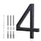 YIPLED Floating House Number 4 6 Inch Modern House Numbers for Home Mailbox Street Black
