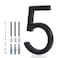 YIPLED Floating House Number 5 6 Inch Modern House Numbers for Home Mailbox Street Black