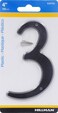 Hillman 839756 Black House Number 3 4Inch Nail Plastic