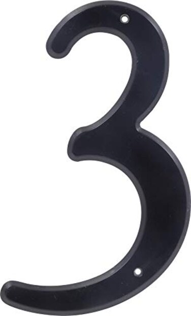 Hillman 839756 Black House Number 3 4Inch Nail Plastic