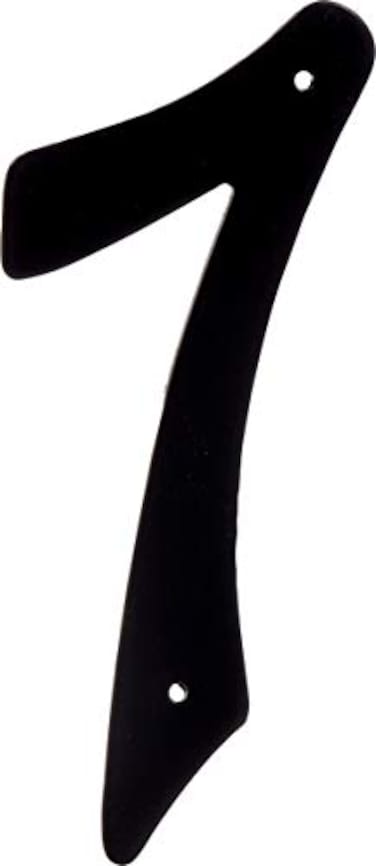 Hillman HIllman 841630 4Inch NailOn Black Die Cast Aluminum House Number 7
