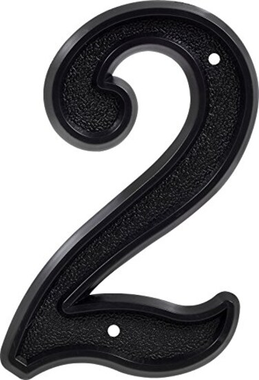 Hillman HIllman 844042 6Inch Plastic House Number 2 Black