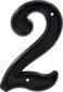 Hillman HIllman 844042 6Inch Plastic House Number 2 Black