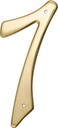 Hillman HIllman 847049 4Inch NailOn Traditional Solid Brass House Number 7
