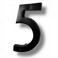 NACH Floating House Numbers 4 inch Aluminum Black House Numbers for Outside Number 5 Door Numbers with Mounting Hardware