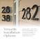 NACH Floating House Numbers 4 inch Aluminum Black House Numbers for Outside Number 5 Door Numbers with Mounting Hardware