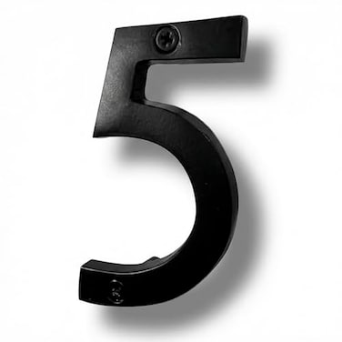 NACH Floating House Numbers 4 inch Aluminum Black House Numbers for Outside Number 5 Door Numbers with Mounting Hardware
