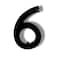 NACH Floating House Numbers 4 inch Aluminum Black House Numbers for Outside Number 6 Door Numbers with Mounting Hardware