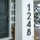 NACH Floating House Numbers 4 inch Aluminum Black House Numbers for Outside Number 8 Door Numbers with Mounting Hardware
