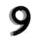 NACH Floating House Numbers 4 inch Aluminum Black House Numbers for Outside Number 9 Door Numbers with Mounting Hardware