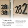 NACH Floating House Numbers 4 inch Aluminum Black House Numbers for Outside Number 9 Door Numbers with Mounting Hardware