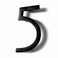 NACH Floating House Numbers 8 inch Aluminum Black House Numbers for Outside Number 5 Door Numbers with Mounting Hardware