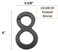 QCAA Traditional Heavy Forged Brass House Number 6 8 US10B Oil Rubbed Bronze 1 Pack Made in Taiwan