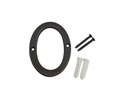 QCAA Traditional Heavy Solid Brass House Number 0 4 Venetian Bronze 1 Pack