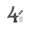 QCAA Traditional Heavy Solid Brass House Number 4 6 Venetian Bronze 1 Pack Made in Taiwan