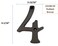 QCAA Traditional Heavy Solid Brass House Number 4 6 Venetian Bronze 1 Pack Made in Taiwan